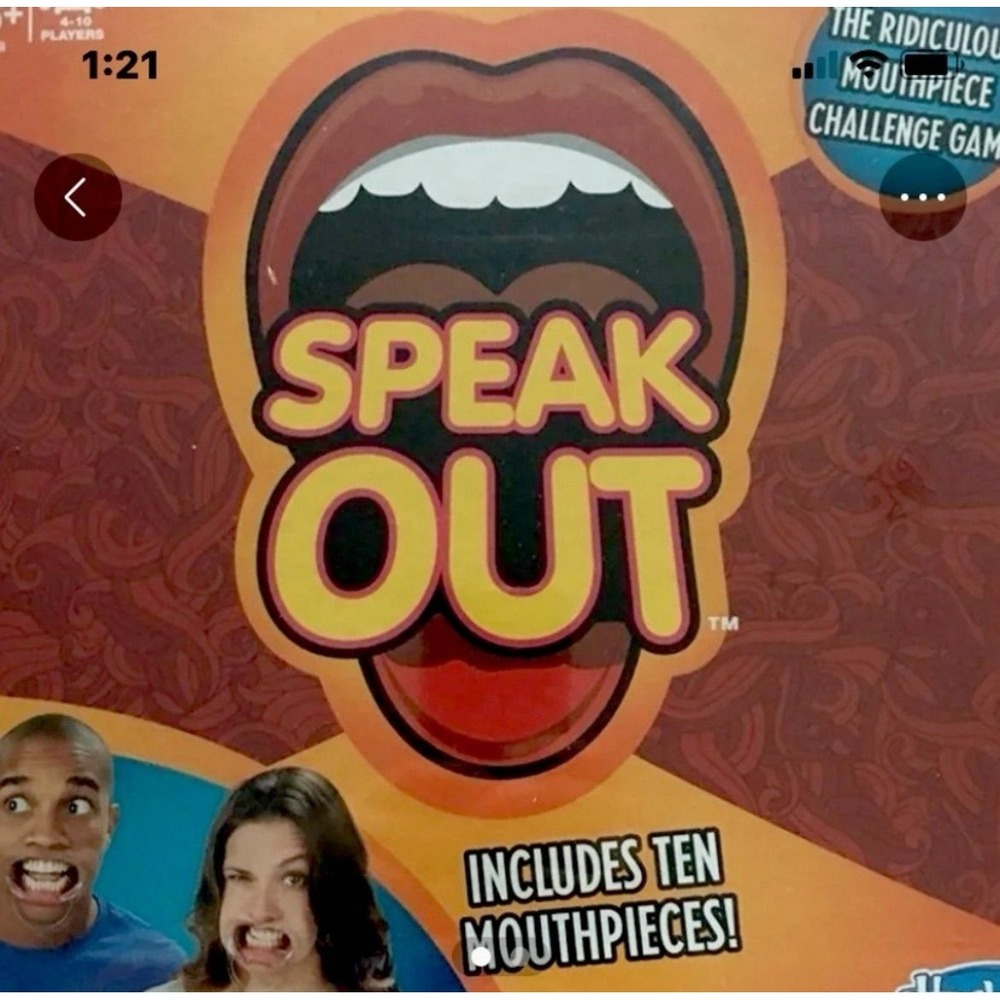 Hasbro Speak Out Game Ridiculous Mouthpiece Challenge Includes 10 Mouthpieces